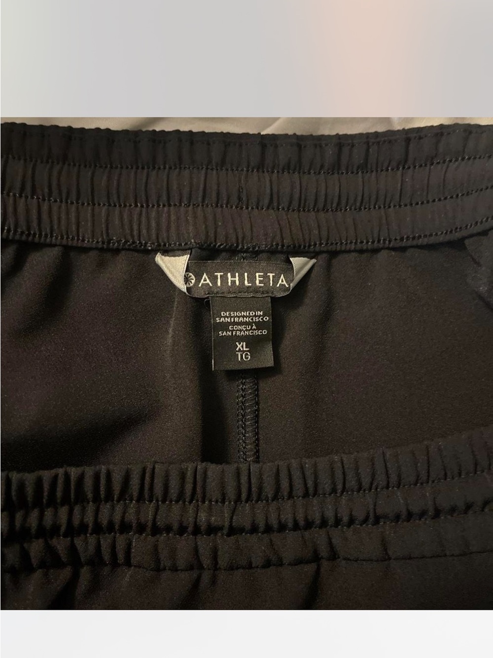 Athleta Black Wide Leg Jumpsuit Pants with Elastic Waist